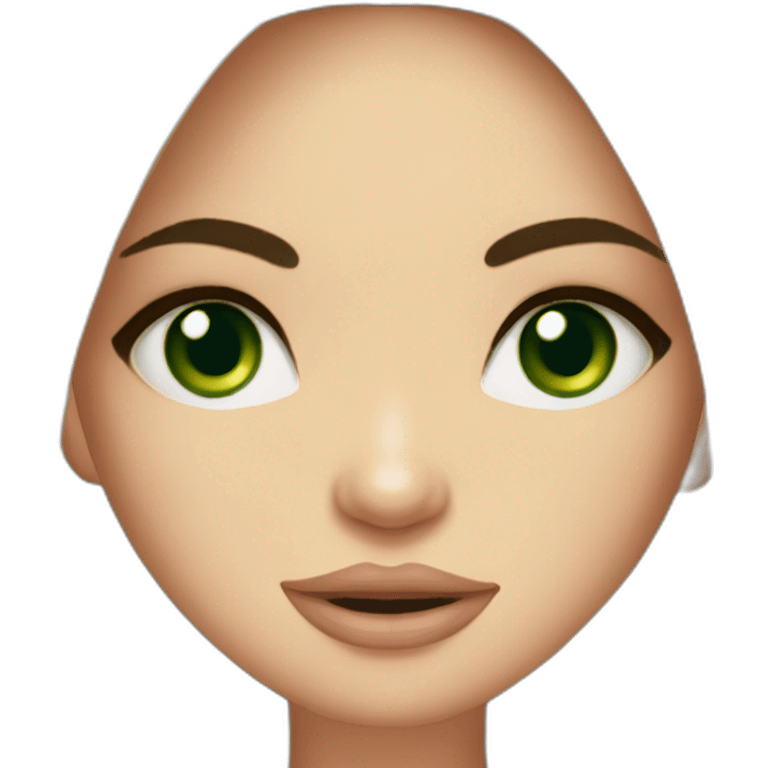 Megan Fox with green eyes and pierced nose emoji