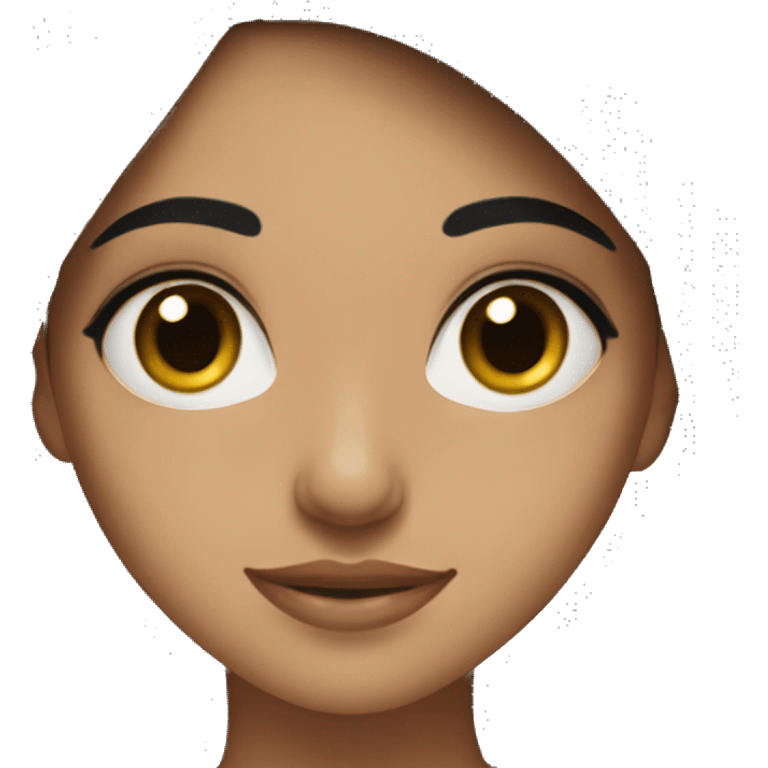 Middle Eastern girl with hazel eyes and black hair emoji