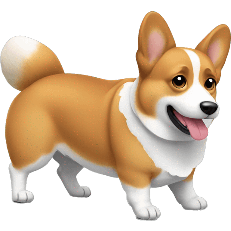 Working out Welsh Corgi emoji