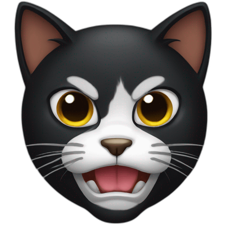 angry black cat emoji