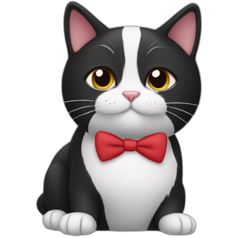 tuxedo cat sending love emoji