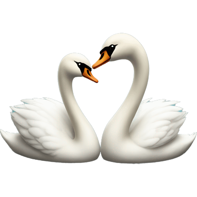 Swan couple love emoji