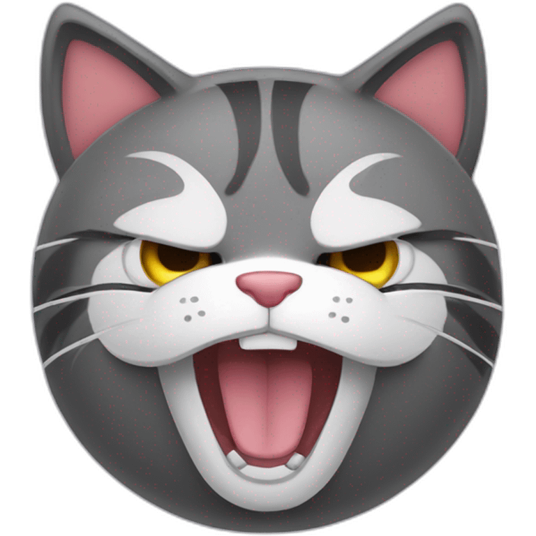 happy but angry cat  emoji