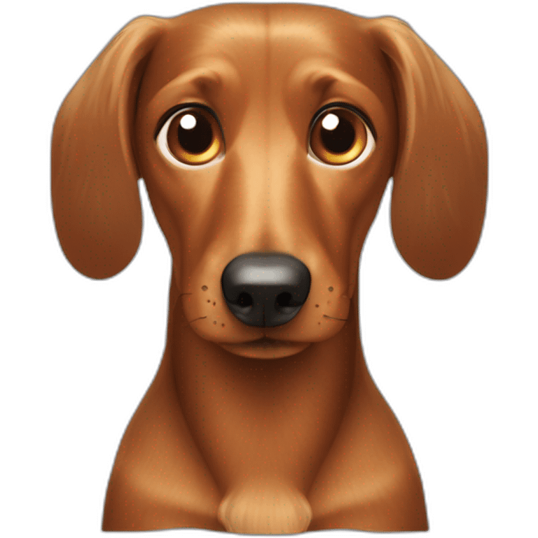 head of wired hair dachshound emoji