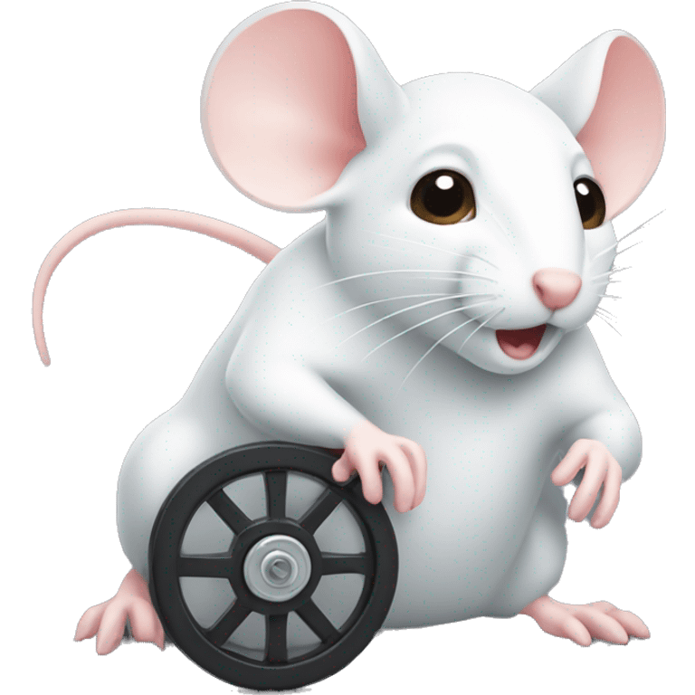 white mouse with wheel emoji