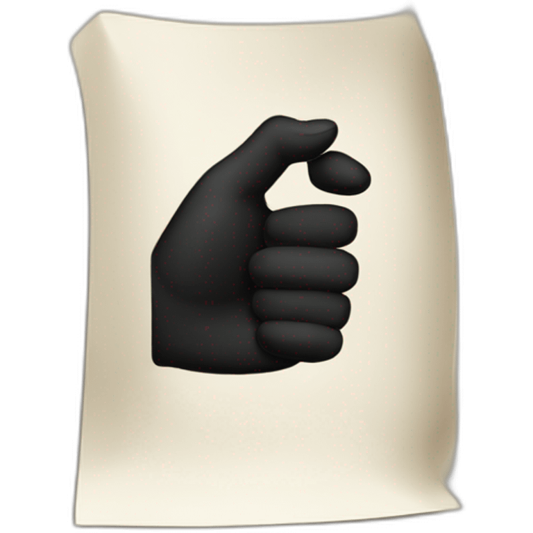 Black hands holding eviction notice emoji