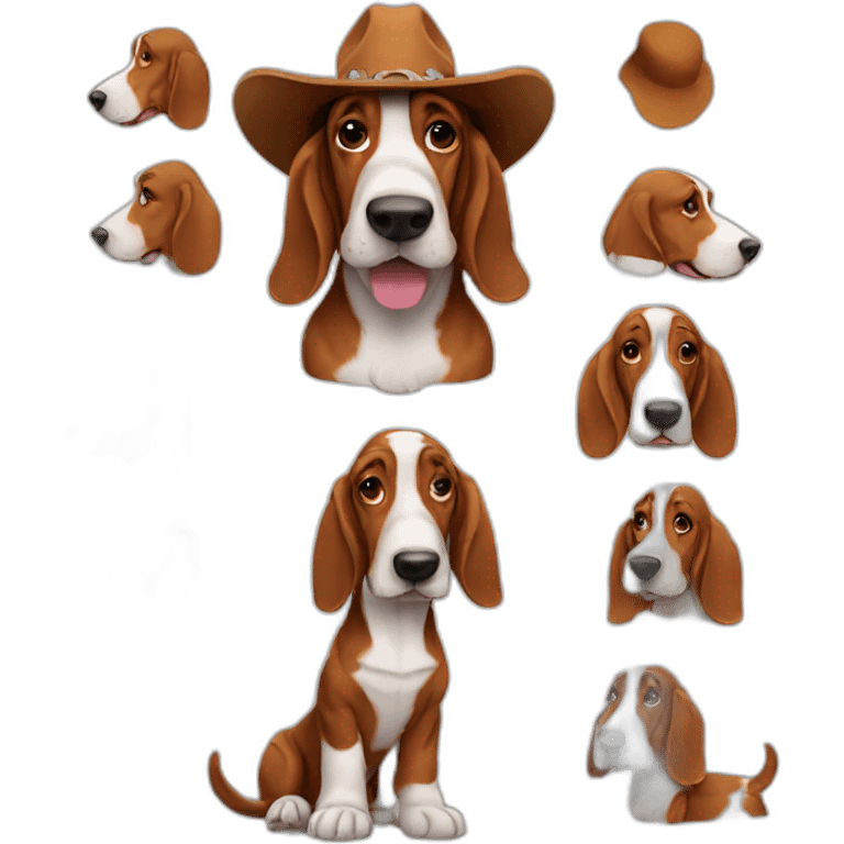 basset hound cowboy emoji