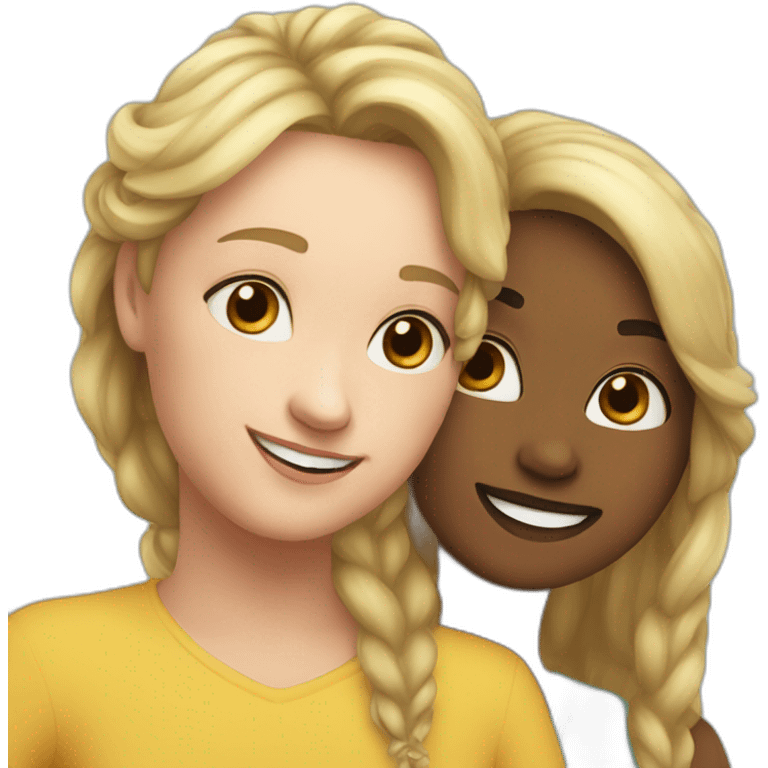 Lylou and me as joy emoji