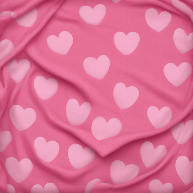 Pink blanket with hearts emoji