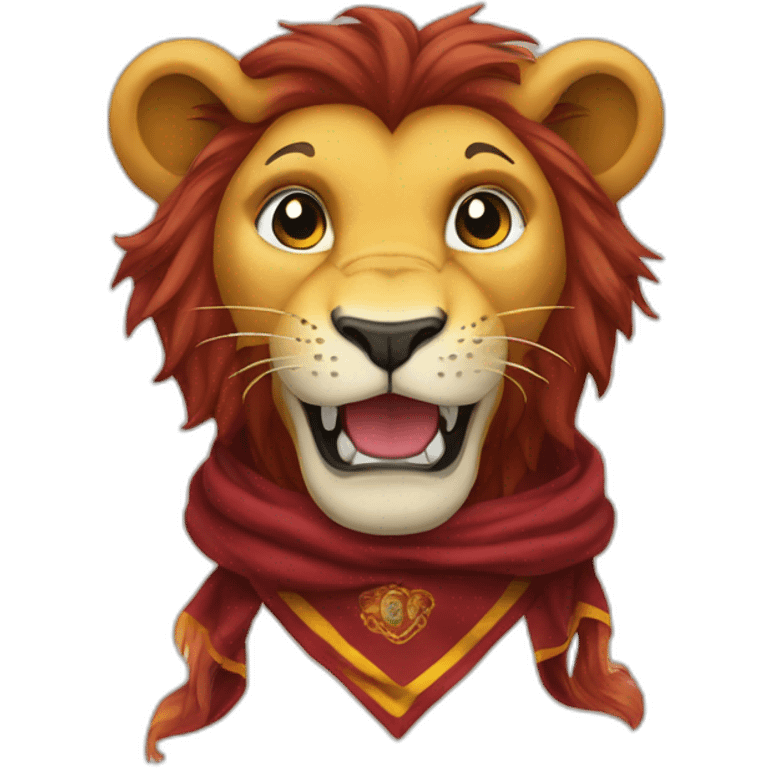 Roaring Gryffindor lion scarf hogwarts emoji