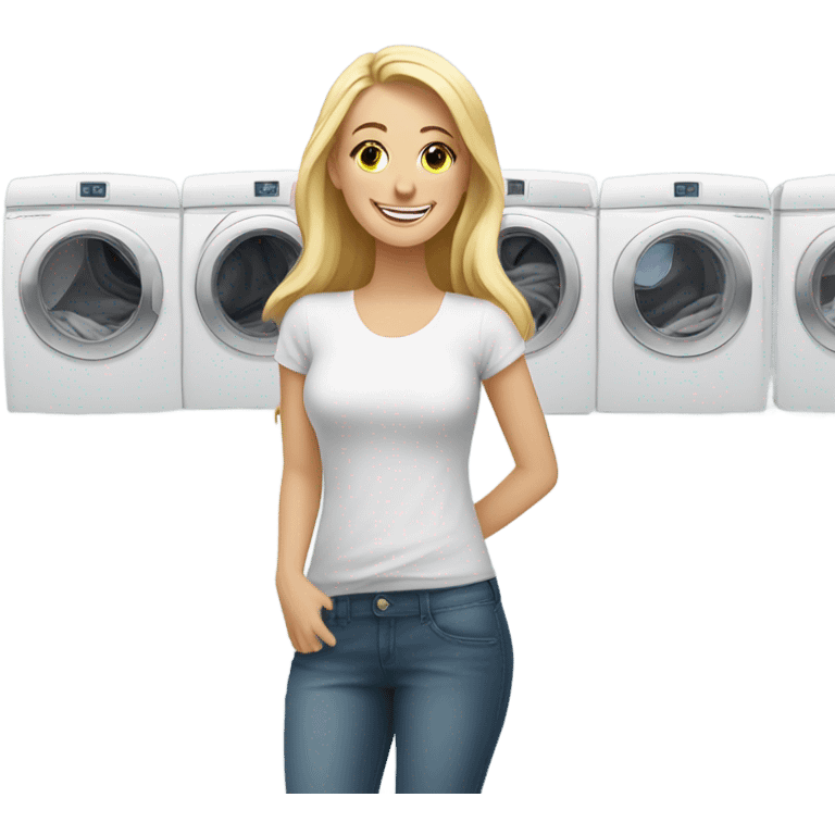 Pretty white woman laundry  emoji