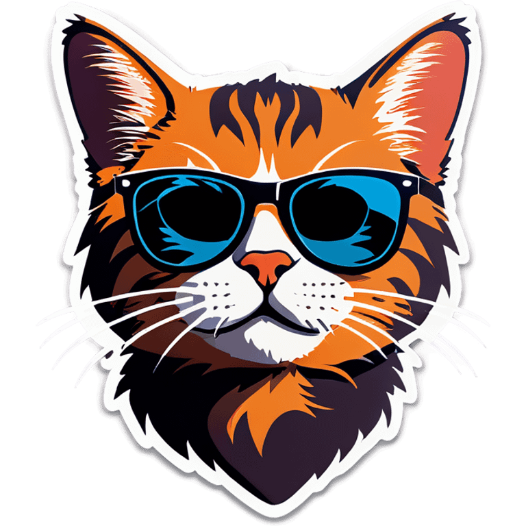 Cat with sunglasses emoji