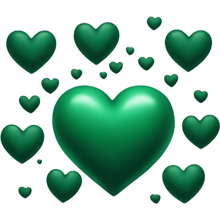 Dark green heart emoji