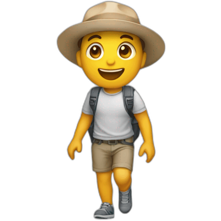 Una mañana caminando por lamplaya emoji