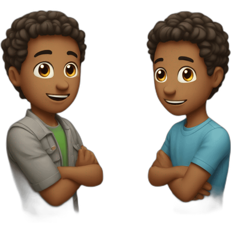 Two brothers meet emoji