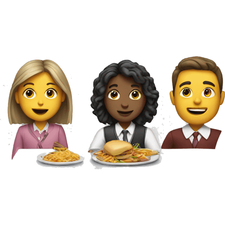 school, dinner ? emoji