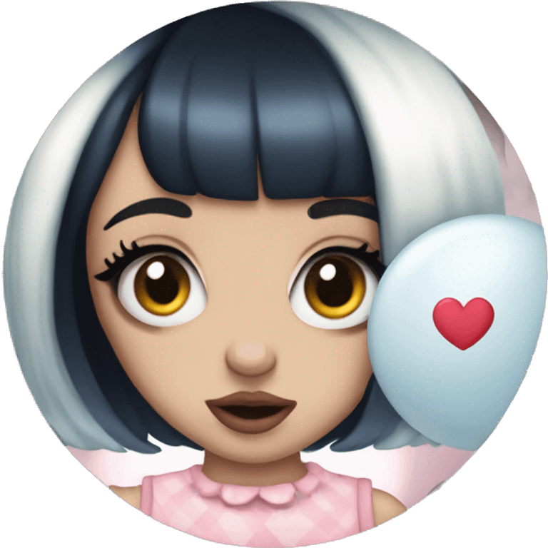 Melanie Martinez with the heart in the eye emoji