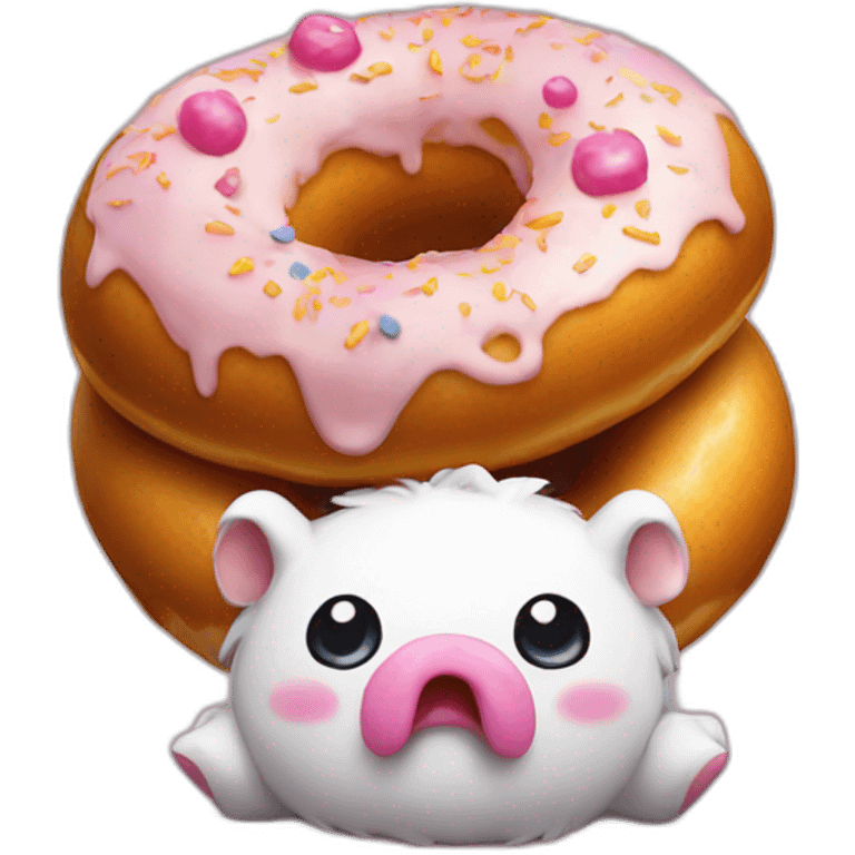 poro from lol eating donut emoji