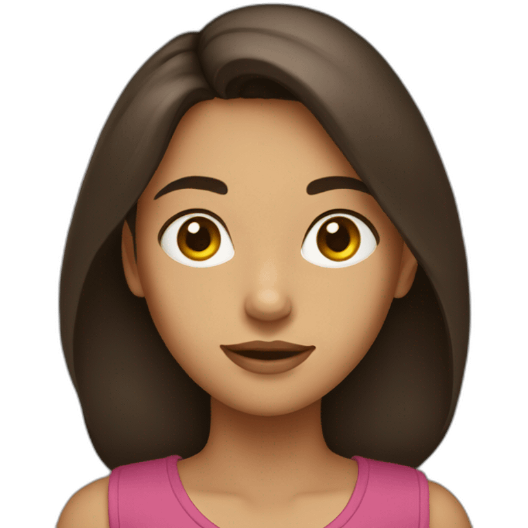 Fille brune emoji