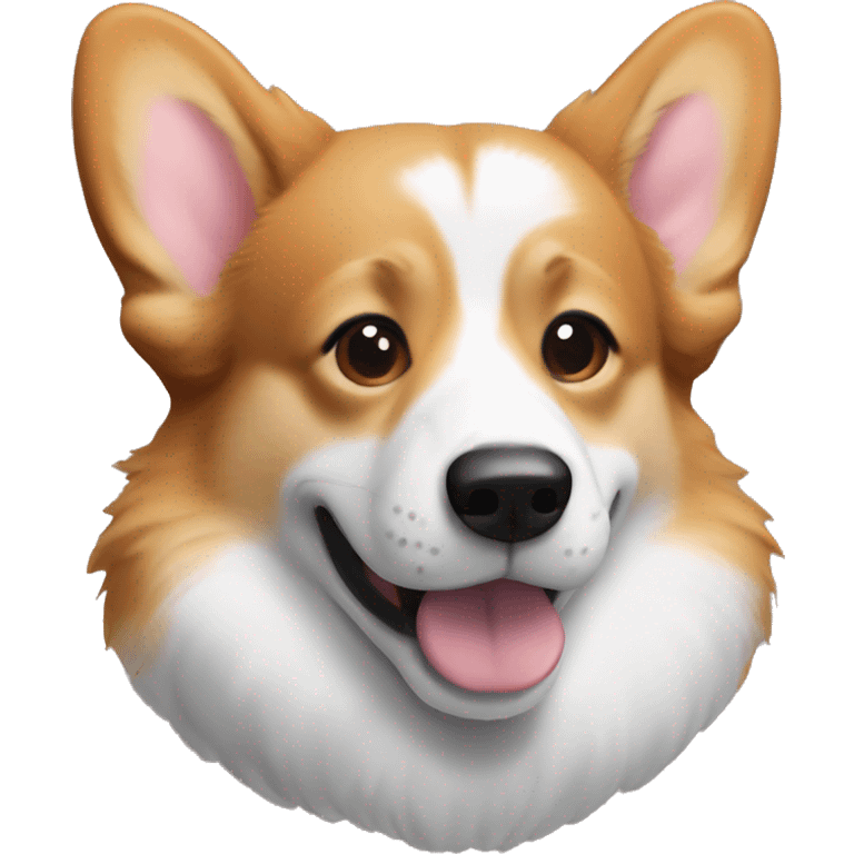 Create an emoji of my corgi Asi the redhead with white paws and a vortnik zone emoji