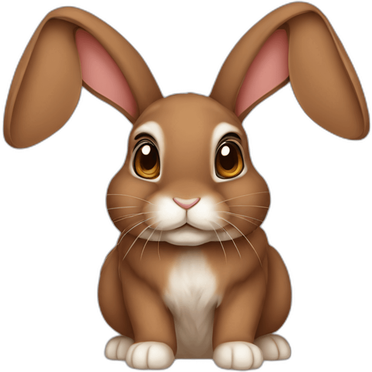 brown lop rabbit (portrait) (forward facing) emoji