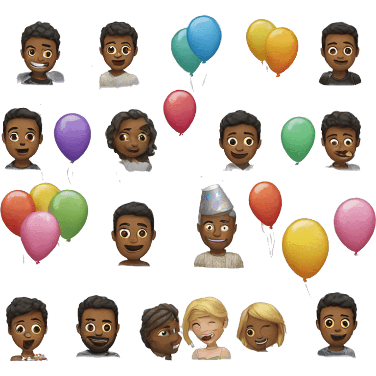 happy birthday people emoji