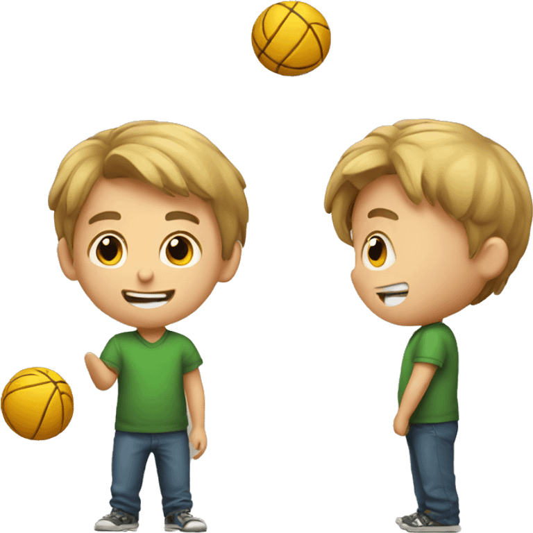 A boy playing game emoji