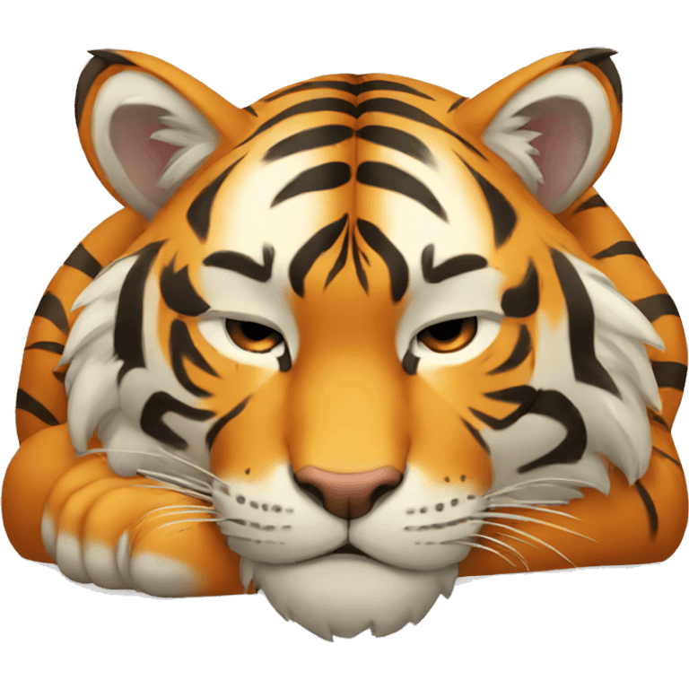 tiger sleeping emoji