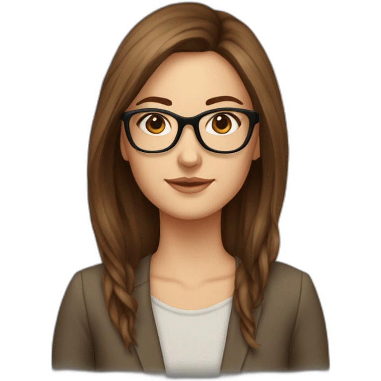 darya skrobko in glasses with brown hair emoji