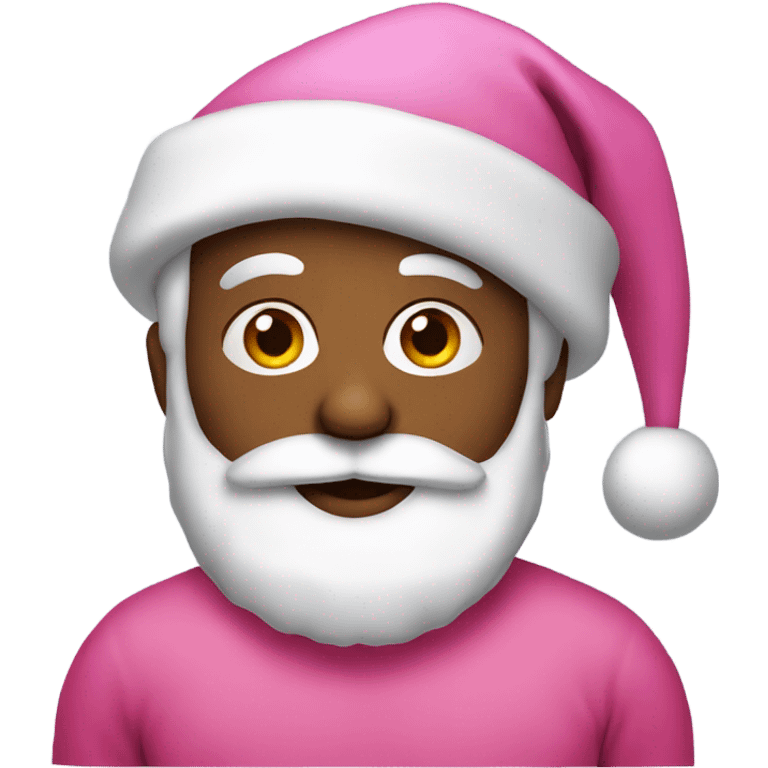 Santa claus with pink hat emoji