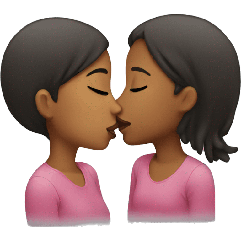 two girls kissing emoji