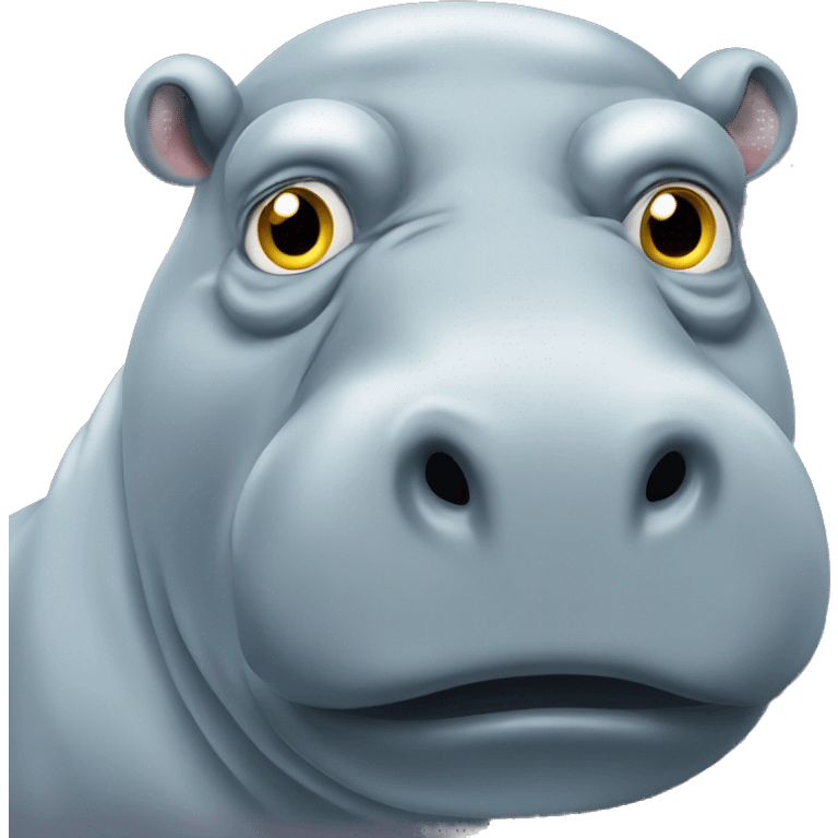 Hippopotamus mixed with eagle  emoji