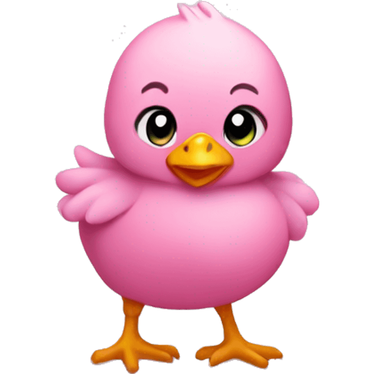 Pink baby chicken  emoji