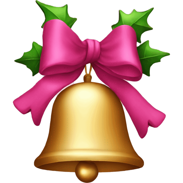 christmas bell pink mood emoji