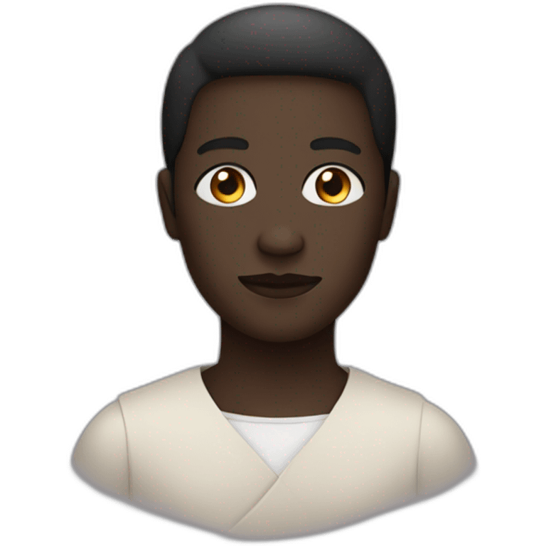 a dark skinned person with bandaid on neck emoji