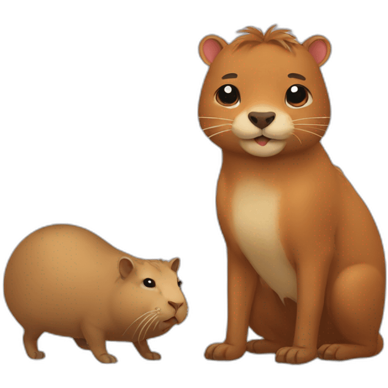 cat and capybara emoji