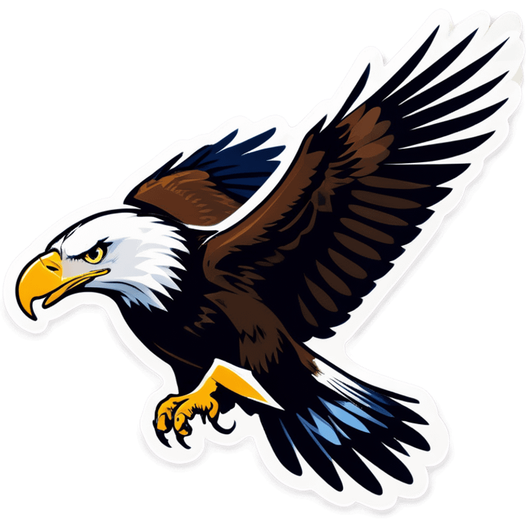 Wind blowing under the eagle wing emoji