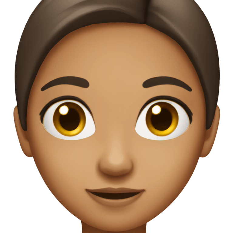 Tan skin girl with long dark brown hair emoji