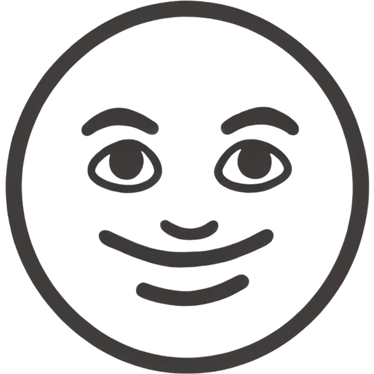 Outline of a circle emoji