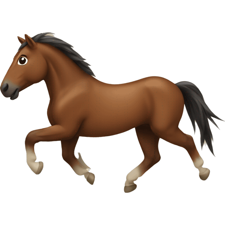 Brown dancing horse emoji