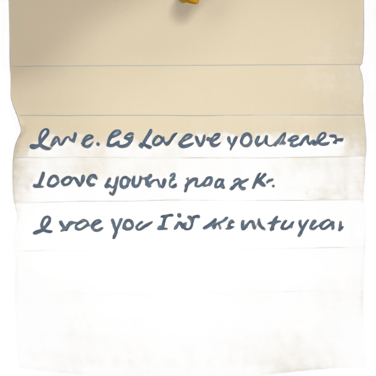 paper that says love this emoji