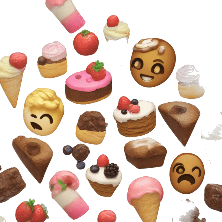 Eating desserts emoji