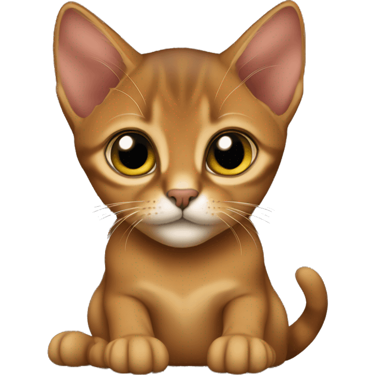 Abyssinian kitten sitting emoji