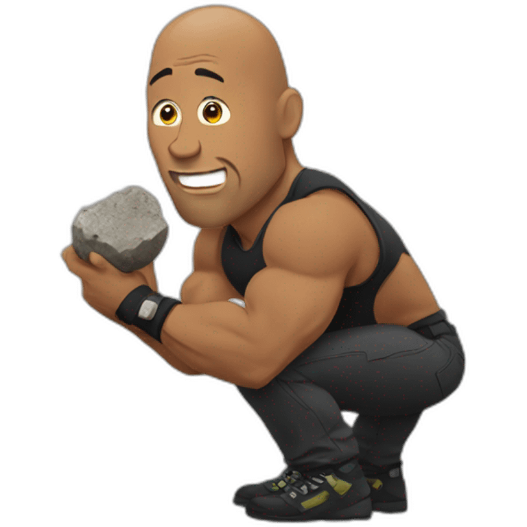 The rock eating a rock emoji