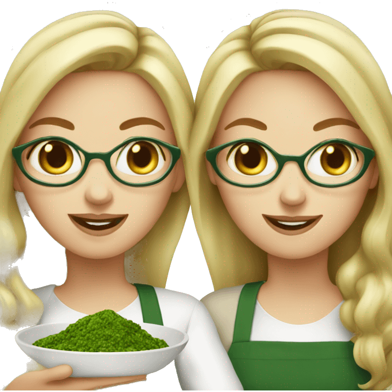 2 white girls who eats pesto emoji