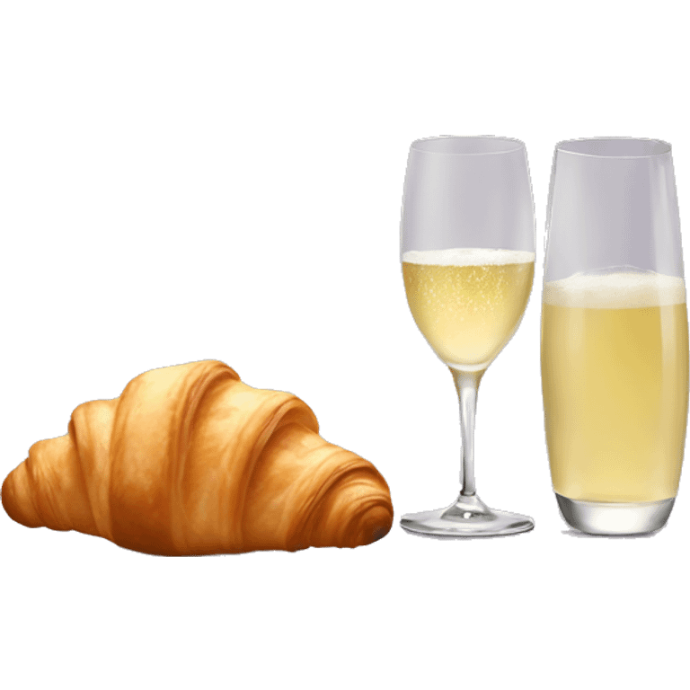 Croissant and Prosecco  emoji