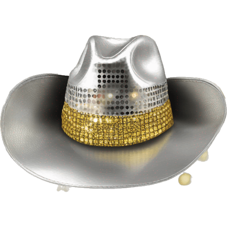 Disco ball cowboy hat emoji