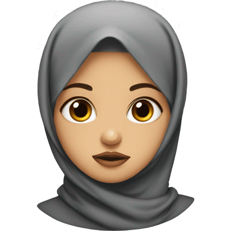 hijab girl pouting  emoji