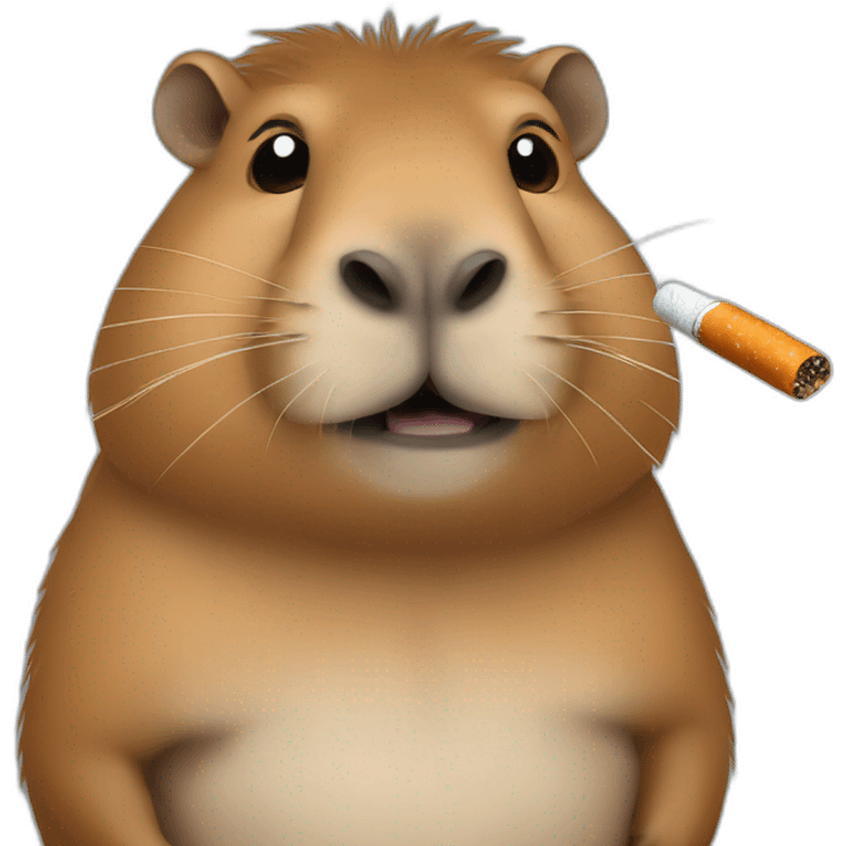 Capybara smoking a cigarette emoji