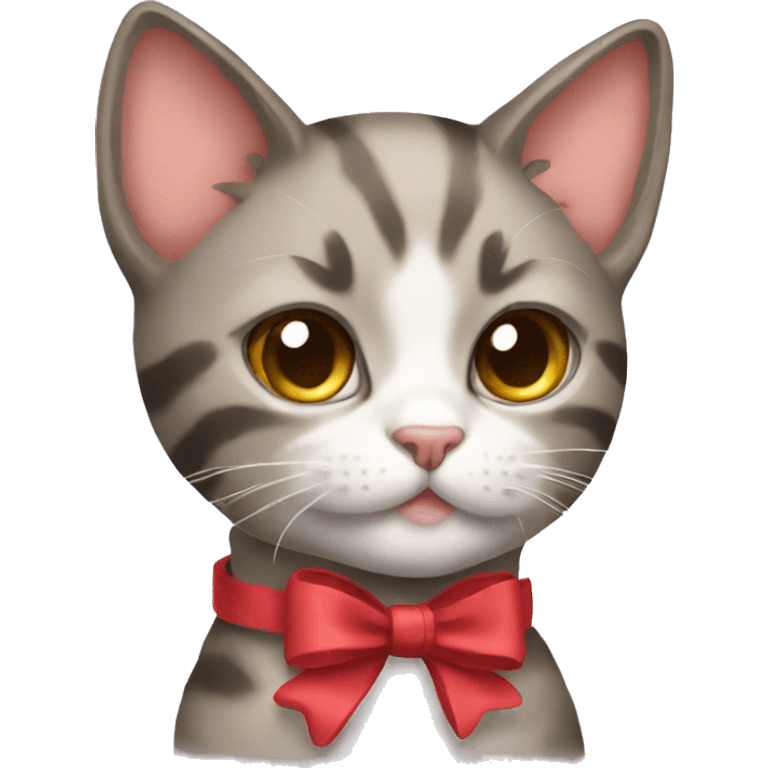 Cat with a bow emoji